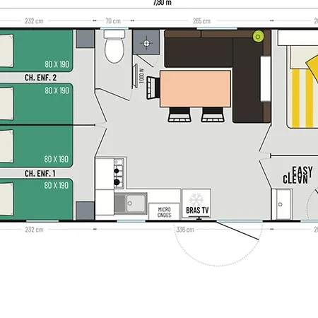 Mobil 6 Pers - Terrasse - - Api-1-52-570 Camping *